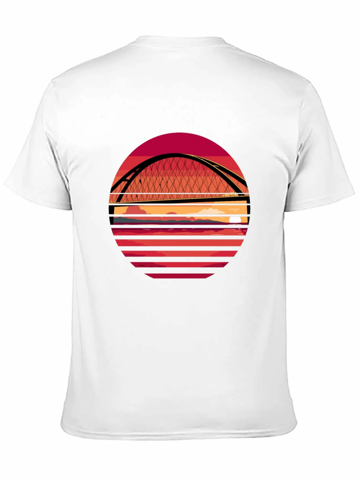 Sunset Bridge Graphic T-Shirt - Stylish Crew Neck Tee product image 9