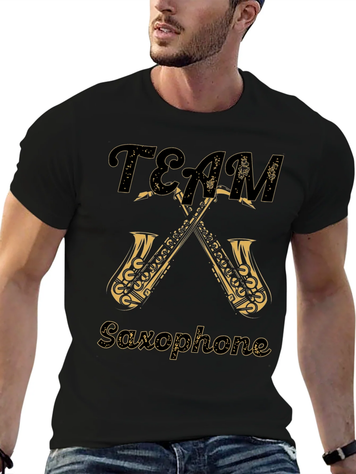 Team Saxophone T-Shirt - Musical Instrument Tee product image 4