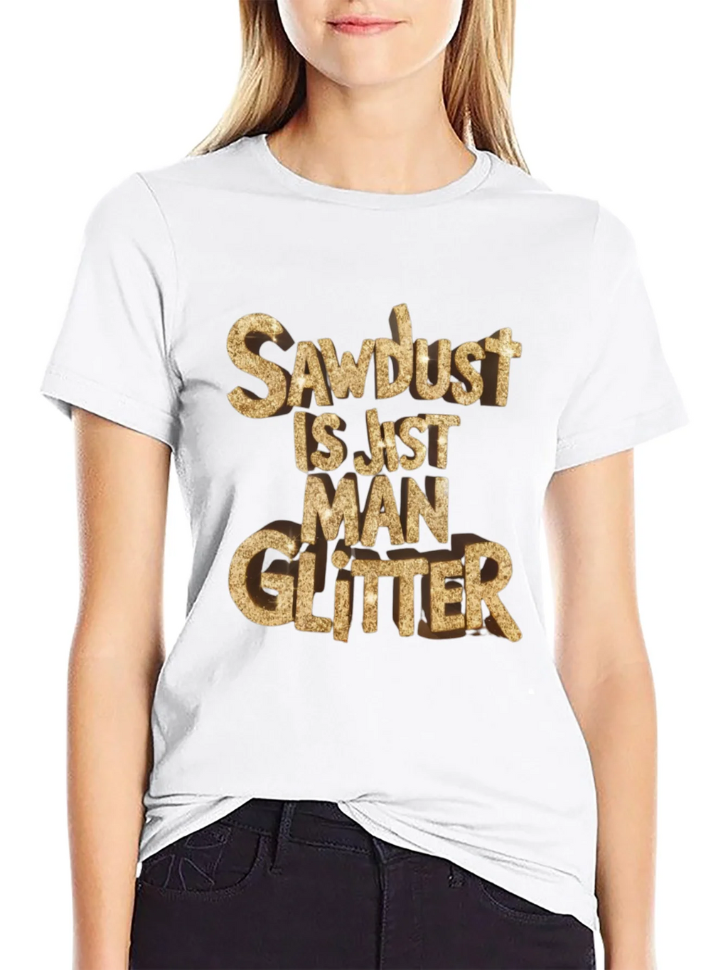 Sawdust Man Glitter Black T-Shirt product image 8