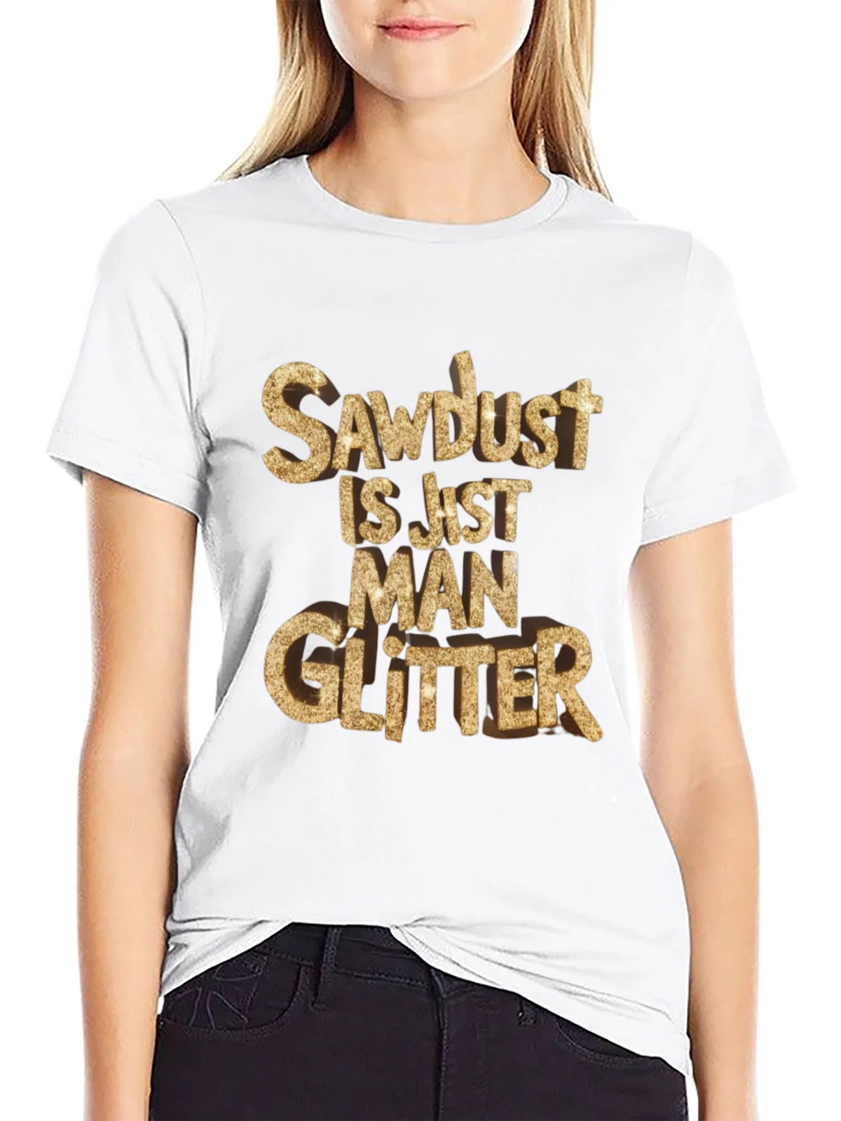 Sawdust Man Glitter Black T-Shirt product image 8