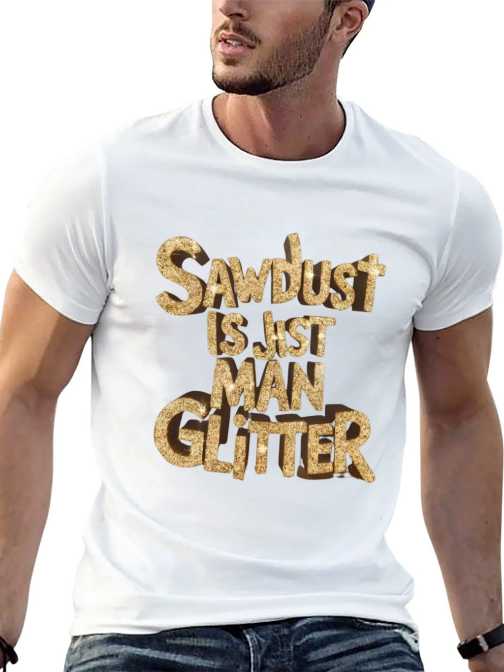 Sawdust Man Glitter Black T-Shirt product image 12