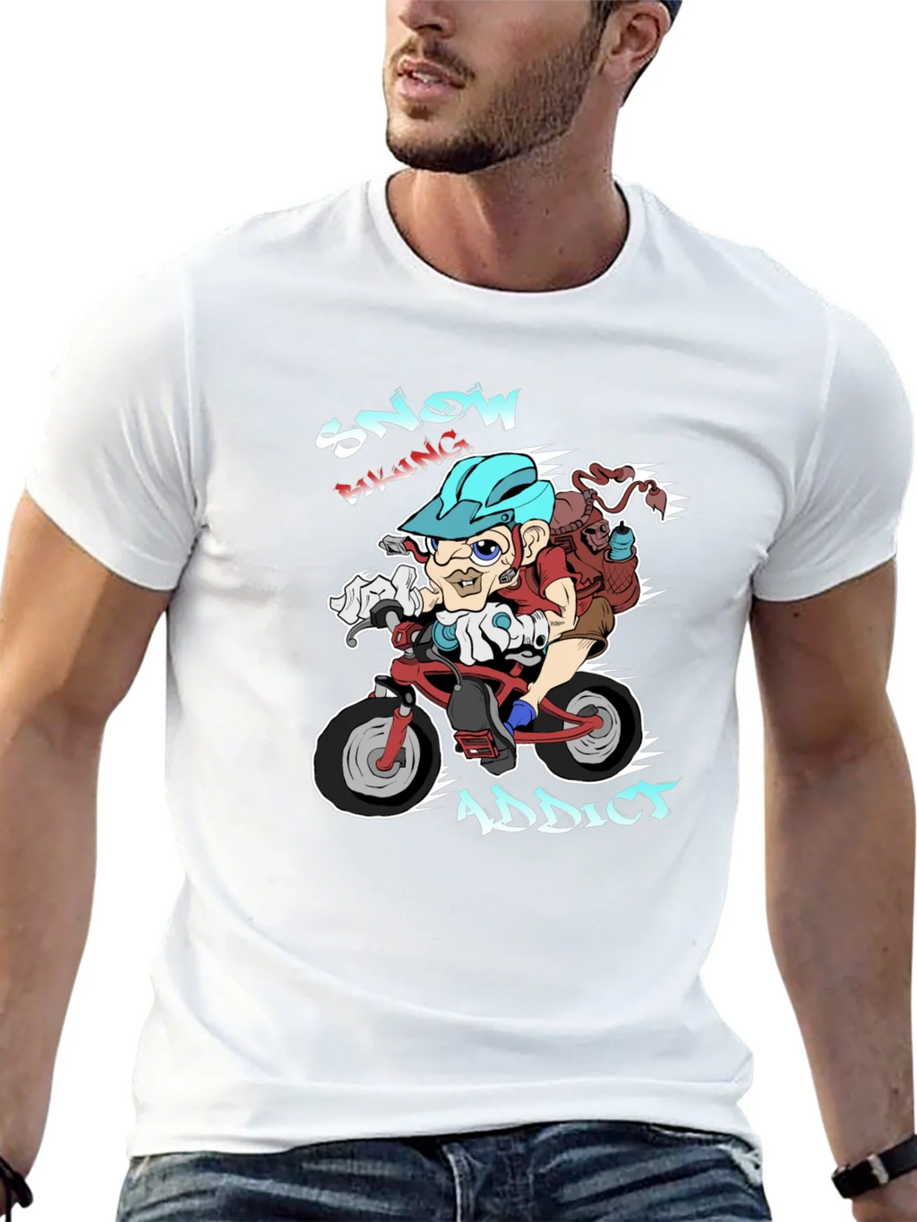 Snow Biking Addict T-Shirt product image 7