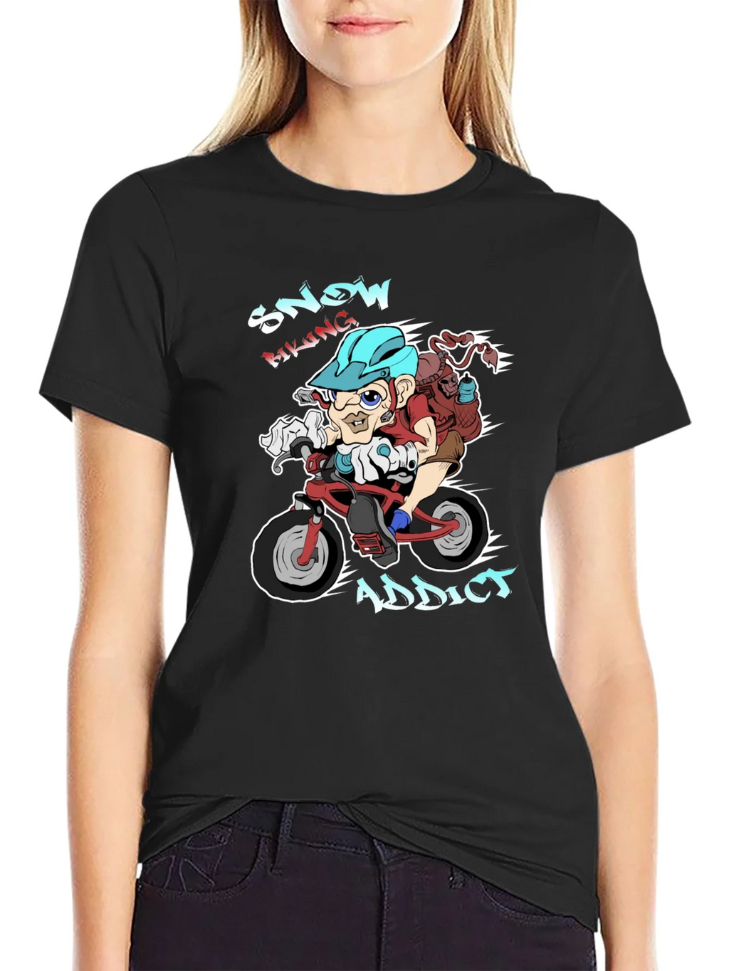 Snow Biking Addict T-Shirt product image 1