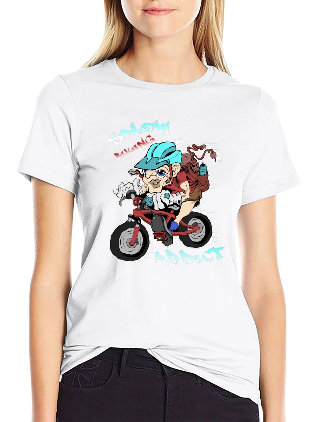 Snow Biking Addict T-Shirt product image 4