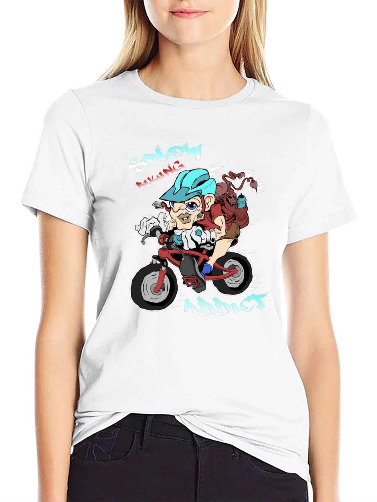 Snow Biking Addict T-Shirt product image 4