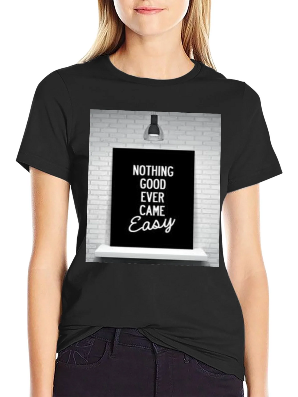 Motivational Quote Graphic Tee - Nothing Good Ever Came Easy product image 1