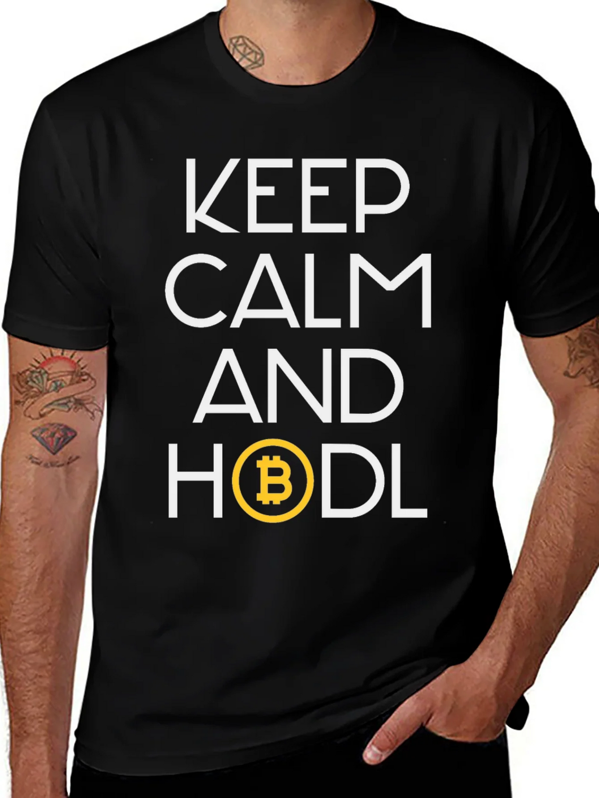 Keep Calm and HODL Bitcoin Crypto T-Shirt product image 1