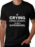 Funny Crying Supermodel Graphic Tee product image 1