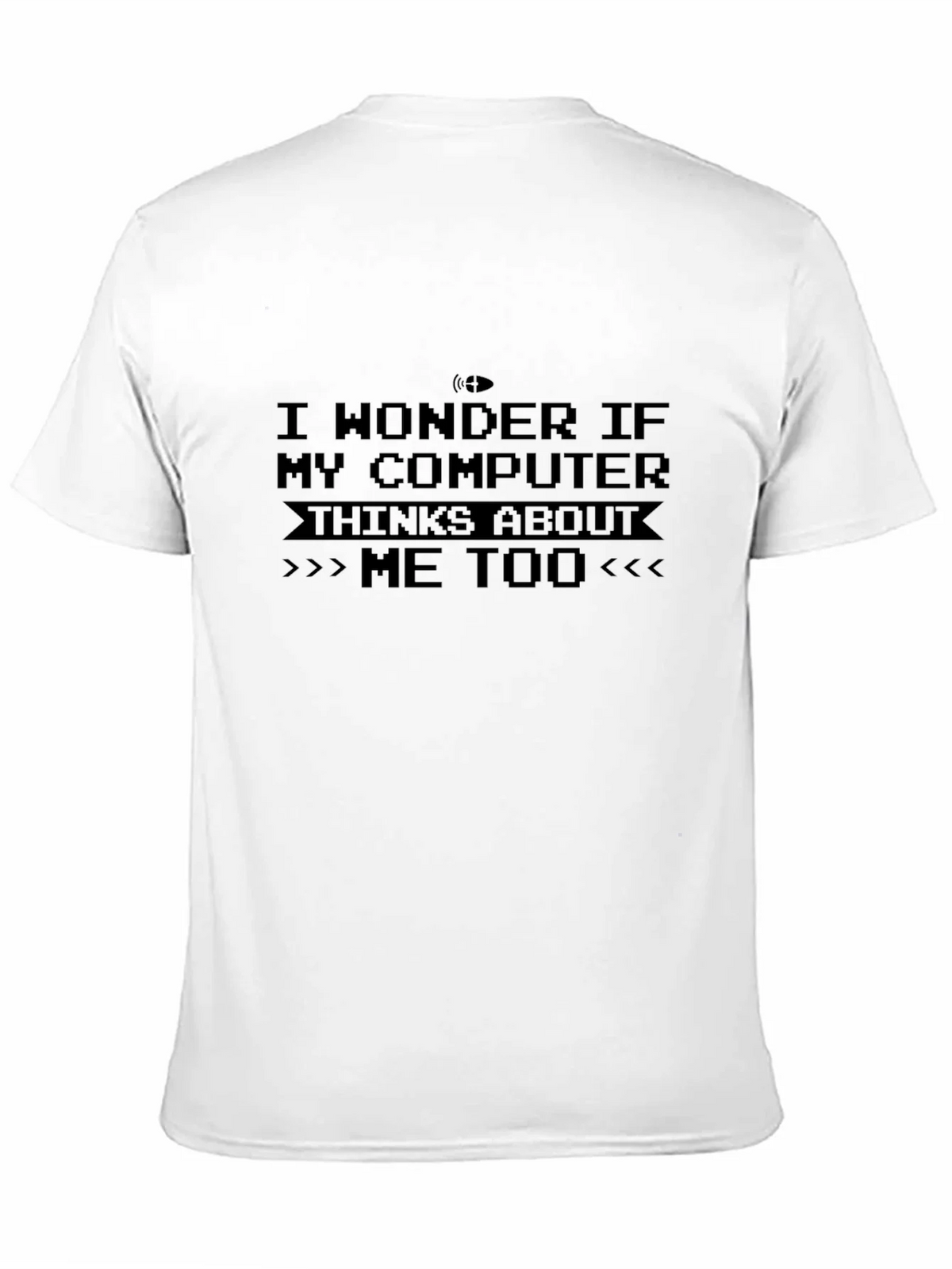 Funny Computer Think About Me Too Black T-Shirt product image 2