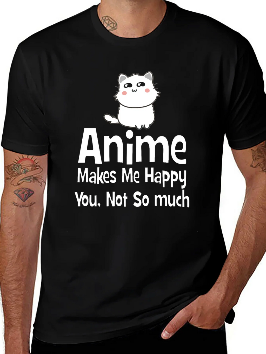 Anime Makes Me Happy Graphic T-Shirt product image 1
