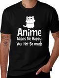 Anime Makes Me Happy Graphic T-Shirt product image 1