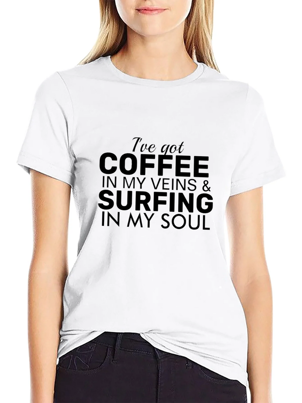 Coffee & Surfing Soul T-Shirt - Stylish Black Tee product image 4