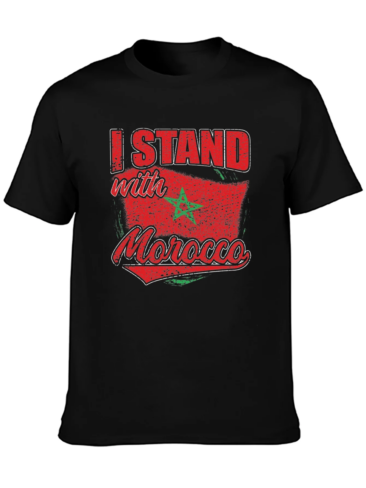 I Stand with Morocco Flag Graphic T-Shirt product image 3