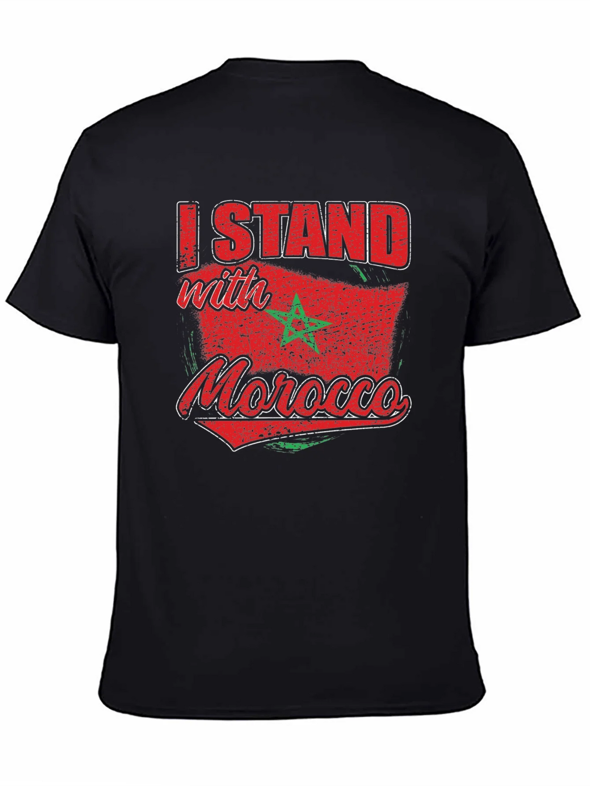 I Stand with Morocco Flag Graphic T-Shirt product image 4