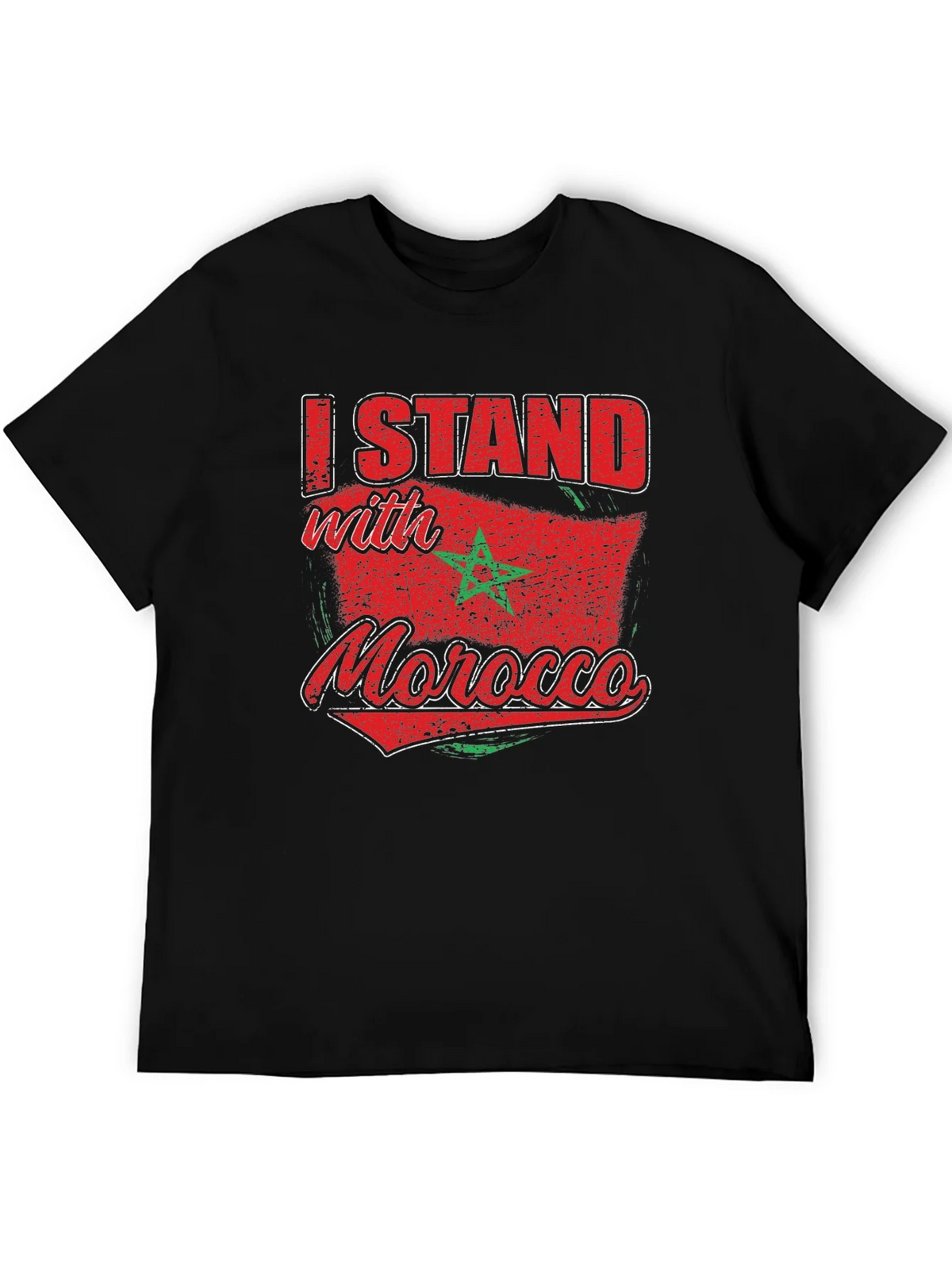 I Stand with Morocco Flag Graphic T-Shirt product image 5