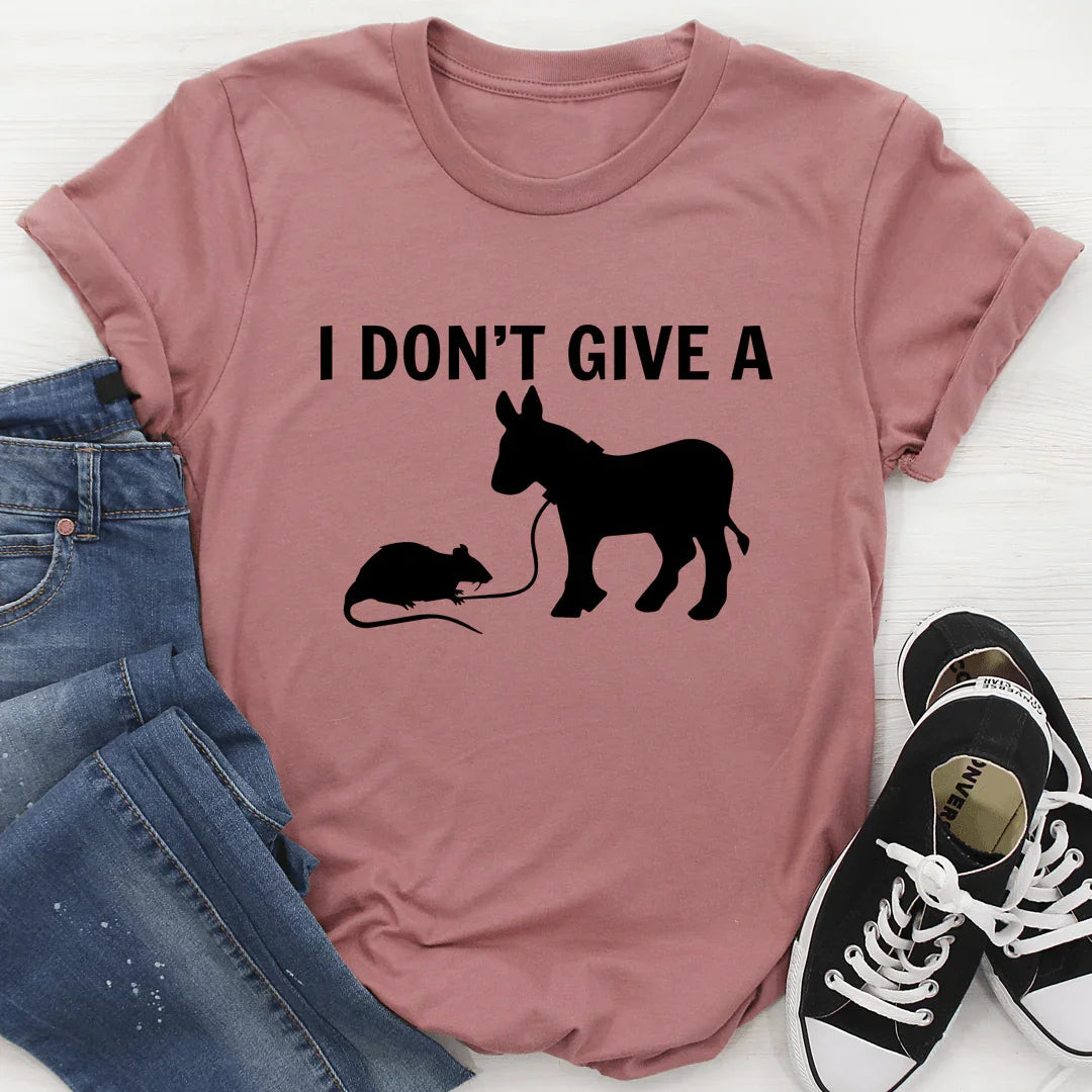 "I Don't Give A Rat's Ass" – Clever Visual Pun Graphic Top product image 1