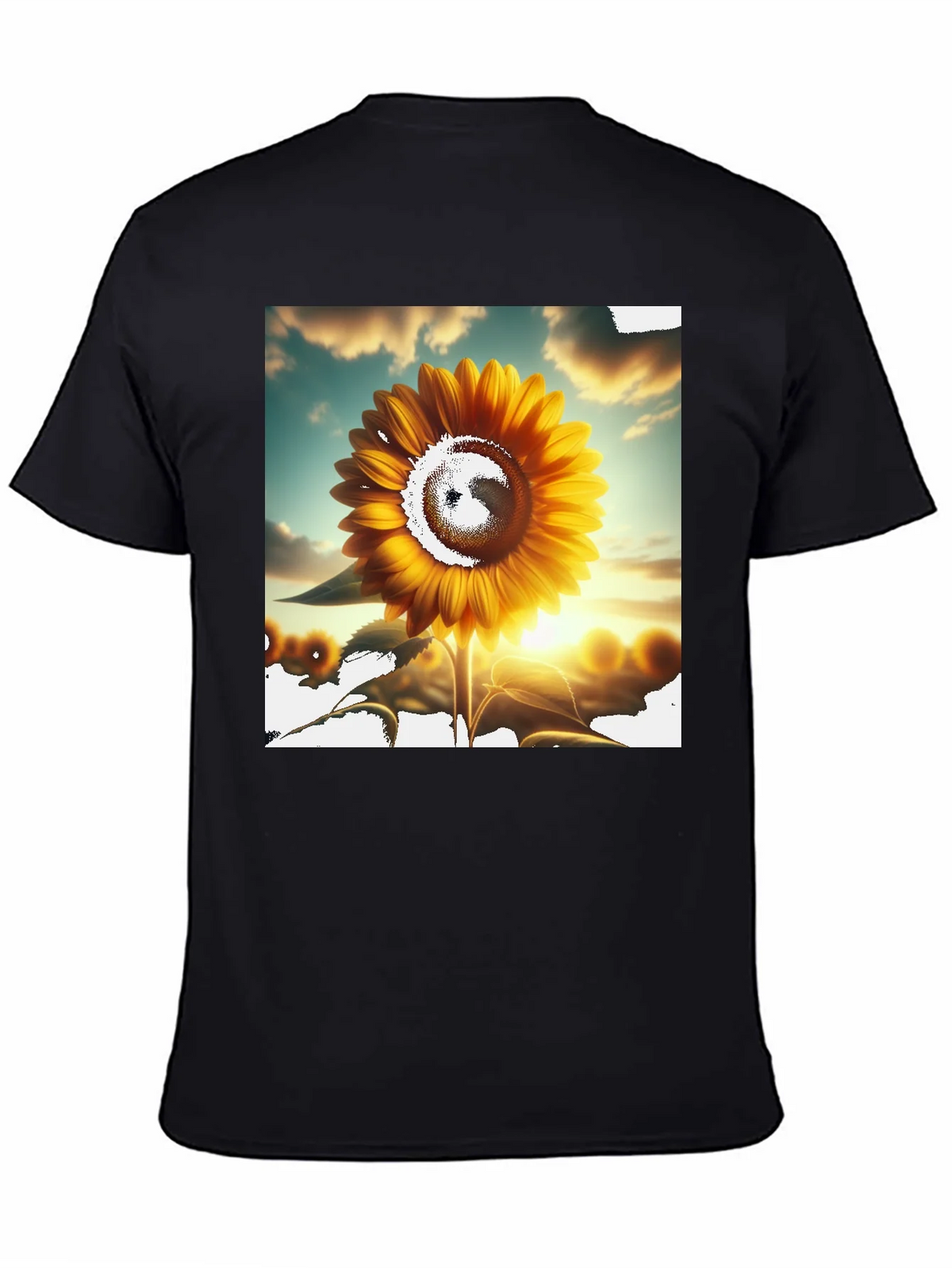 Sunflower Graphic Tee - Black Casual T-Shirt product image 2