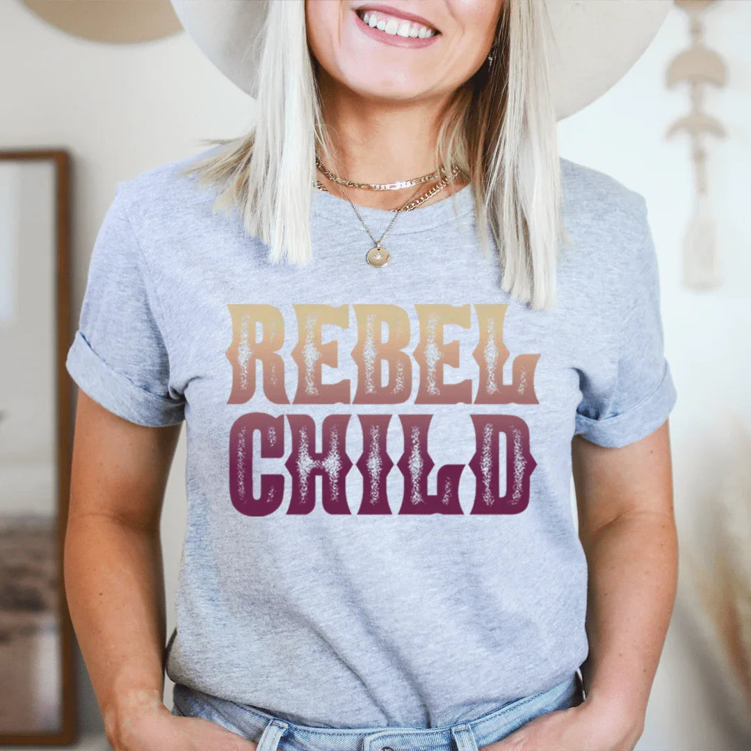 Bold Country Attitude Graphic Shirt – \"Rebel Child\" product image 1