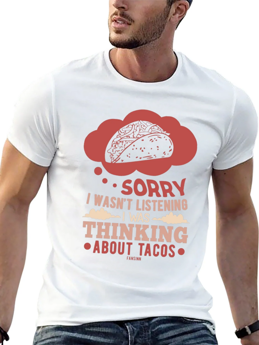 Taco Thought T-Shirt - Funny Foodie Tee product image 5