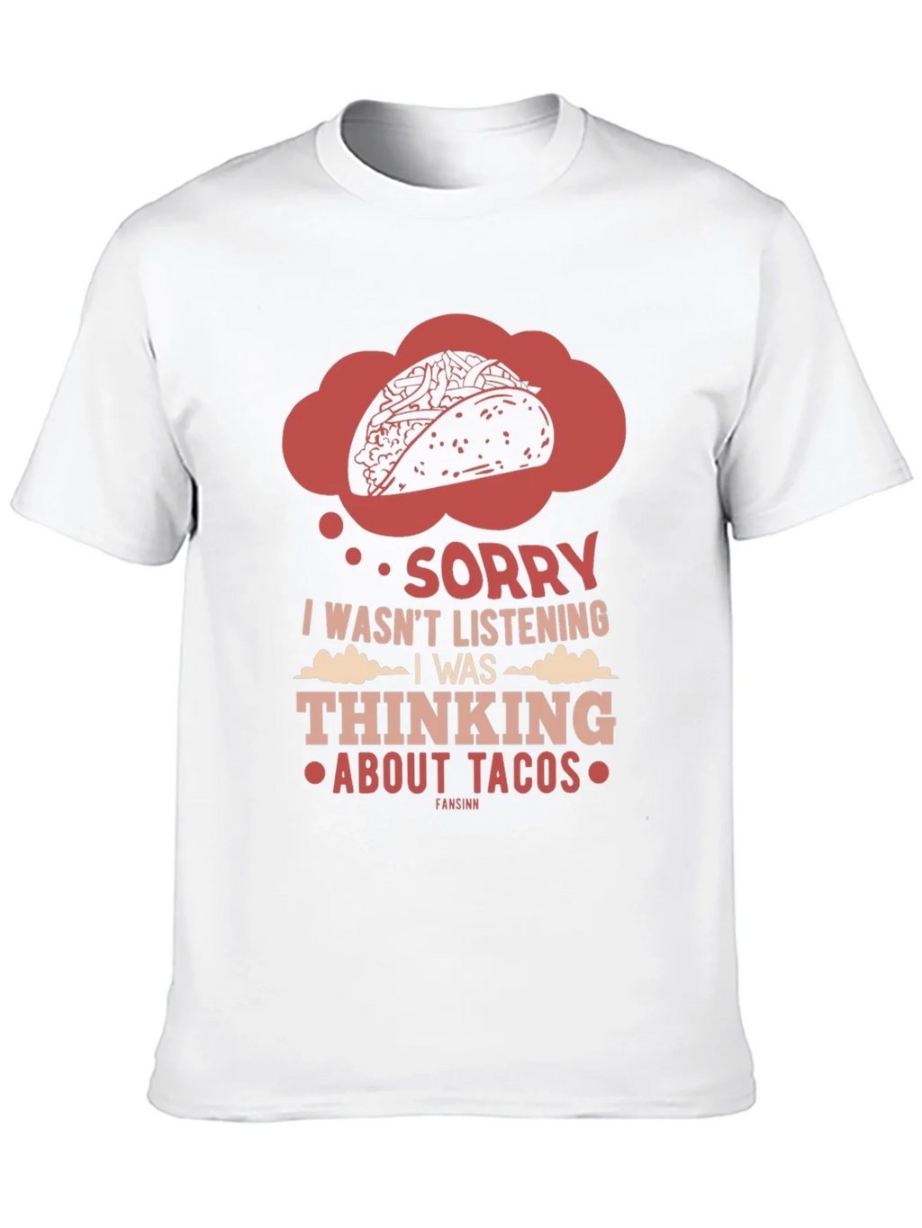 Taco Thought T-Shirt - Funny Foodie Tee product image 3