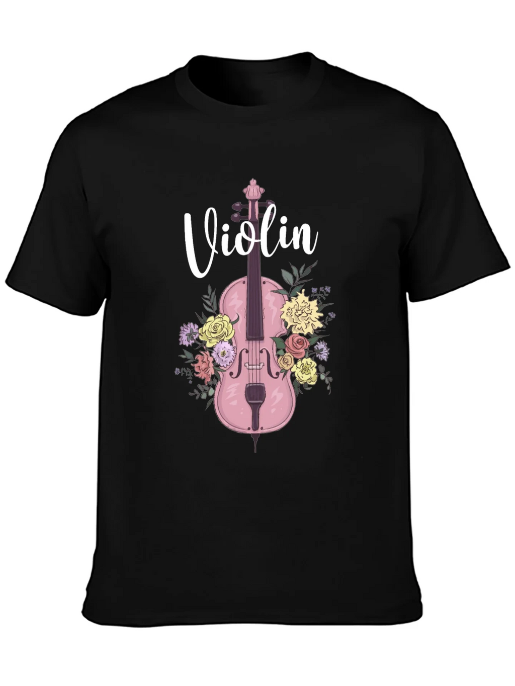 Floral Violin T-Shirt - Musical Design product image 2