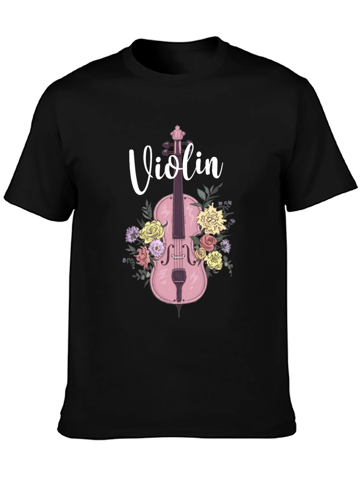 Floral Violin T-Shirt - Musical Design product image 2