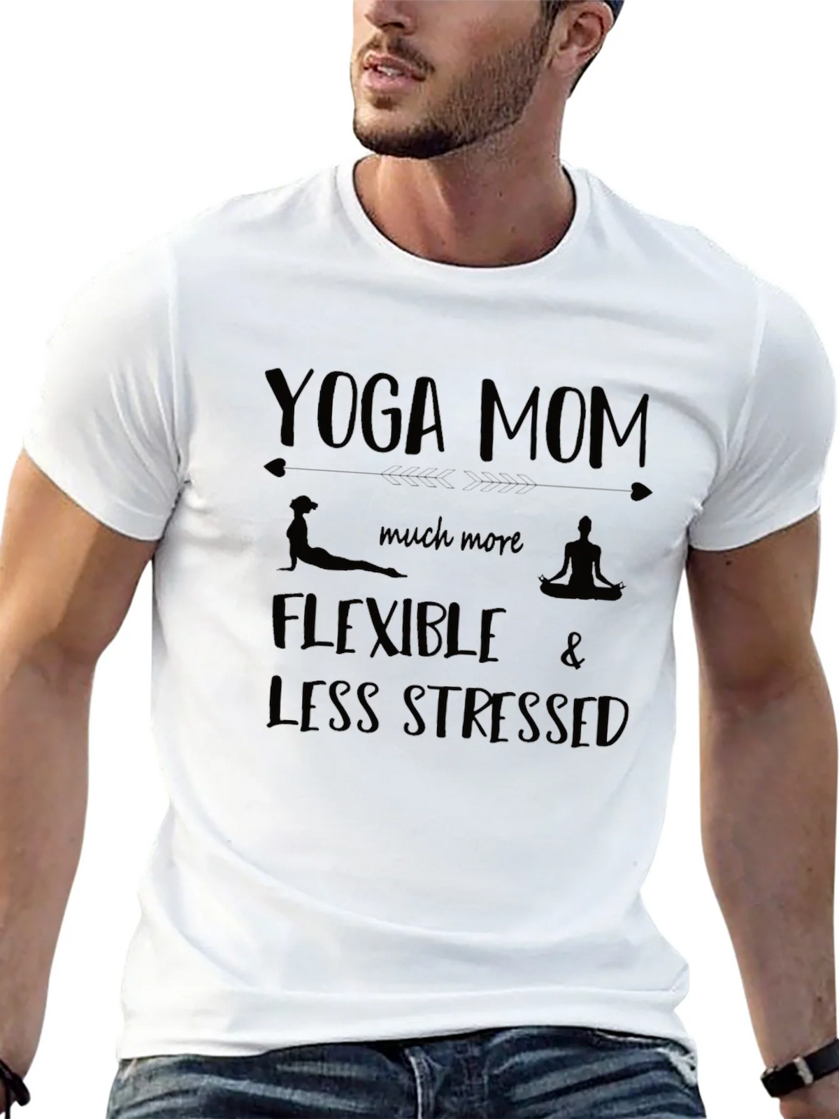 Yoga Mom Flexible Stressed Graphic T-Shirt product image 2