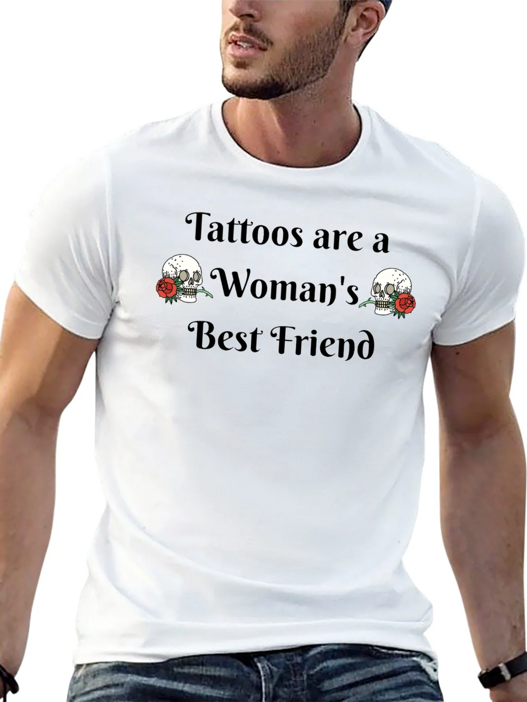 Tattoos Womans Best Friend Graphic Tee product image 3