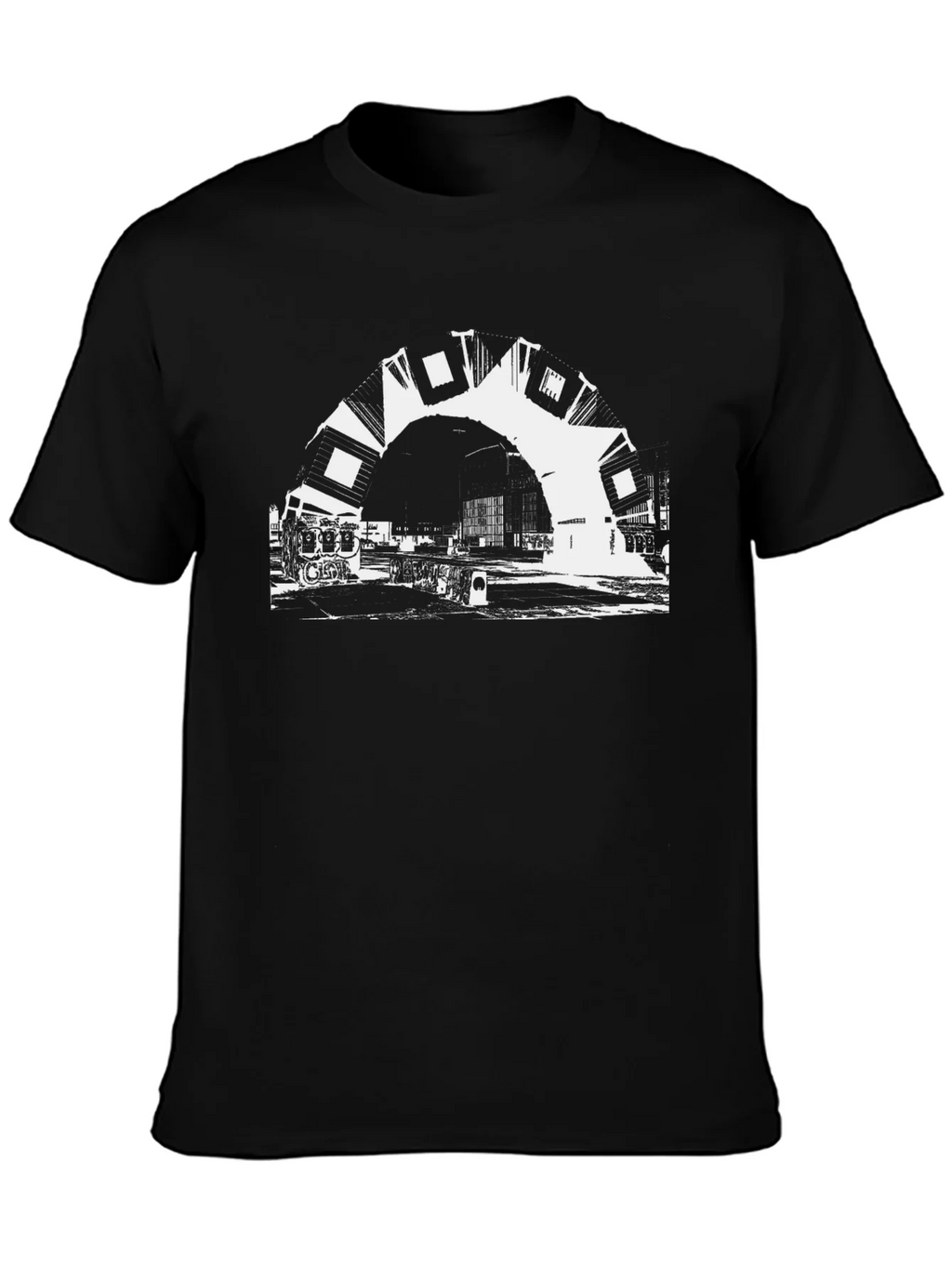 Bold Graphic Print Black T-Shirt product image 3