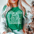Santa Saw Your Videos Tee product image 1