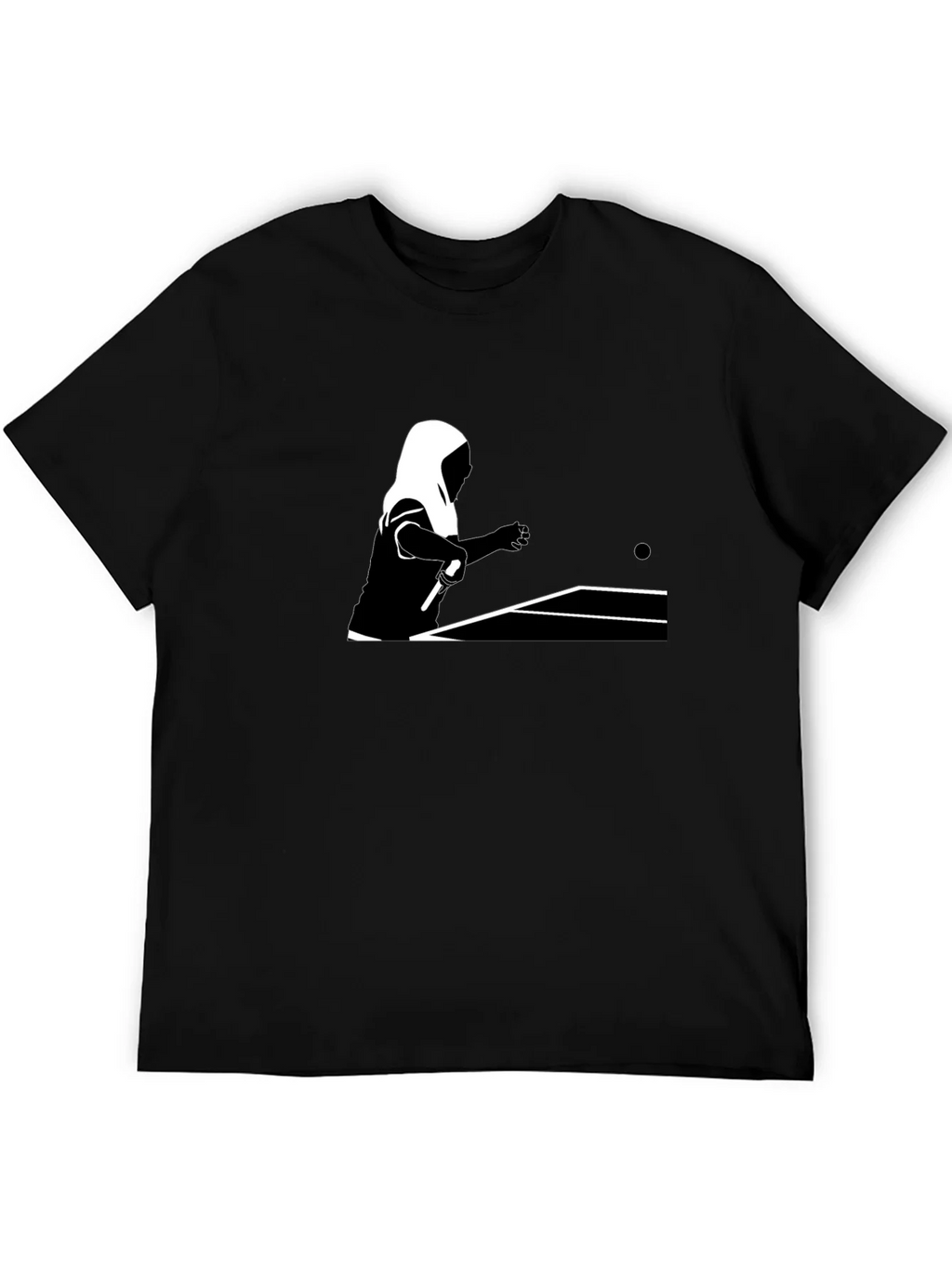 Table Tennis Graphic Tee - Black Cotton Shirt product image 5