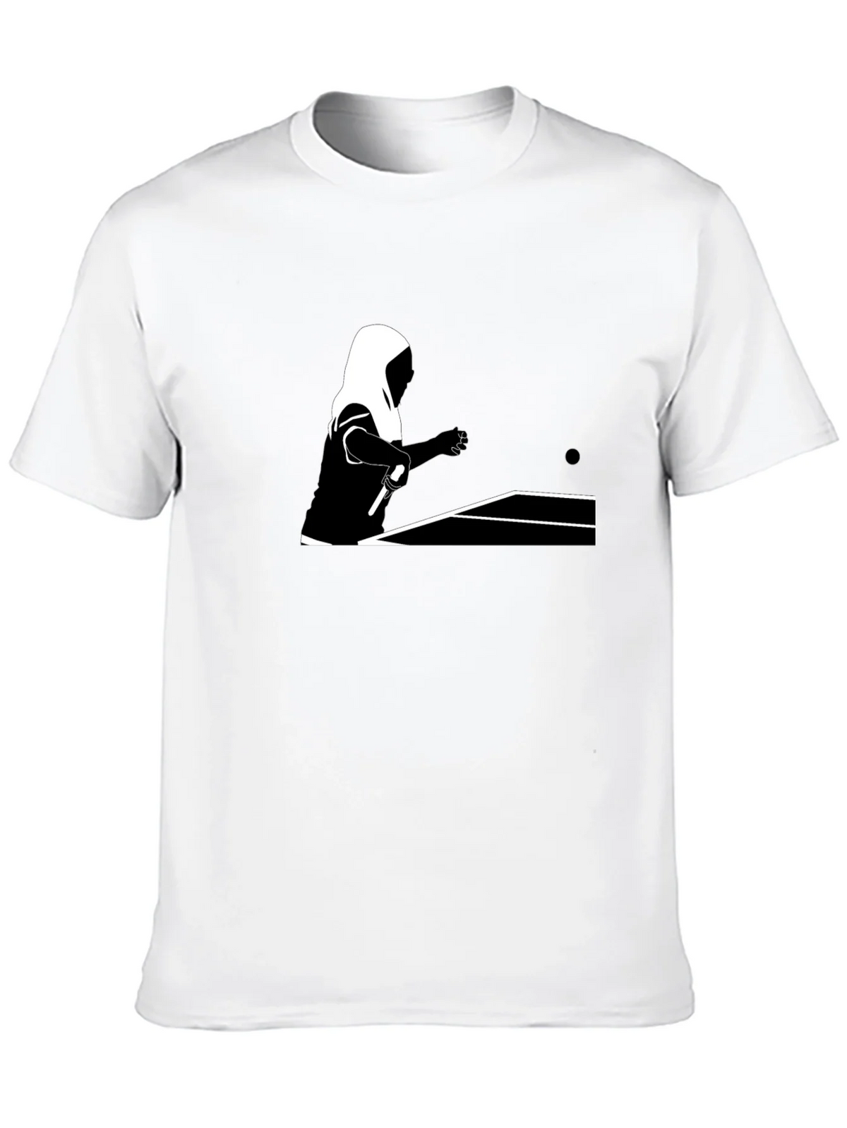 Table Tennis Graphic Tee - Black Cotton Shirt product image 9
