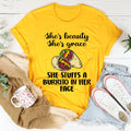 She's Beauty Grace She Stuffs A Burrito In Her Face Tee product image 1