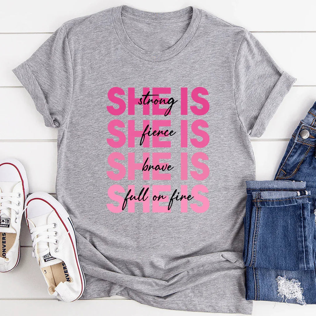 "She Is Strong Fierce Brave Full On Fire" – Empowering product image 1