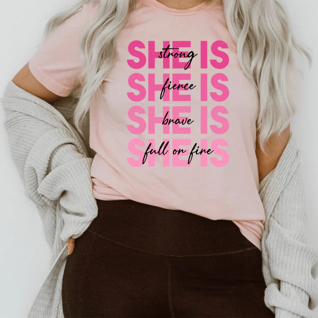 "She Is Strong Fierce Brave Full On Fire" – Empowering product image 3