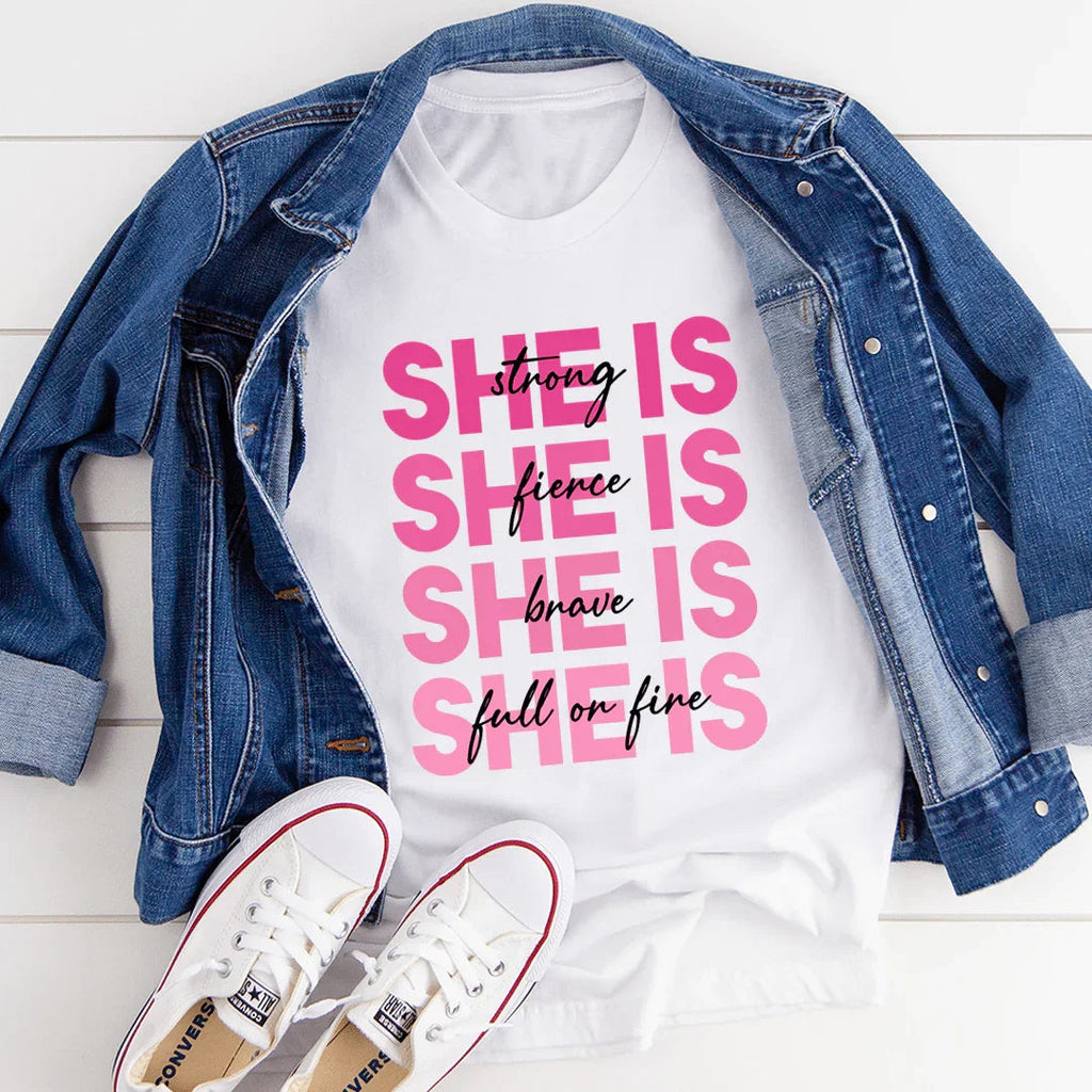 "She Is Strong Fierce Brave Full On Fire" – Empowering product image 2