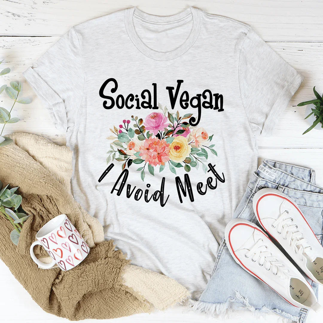 Social Vegan I Avoid Meet Tee product image 1