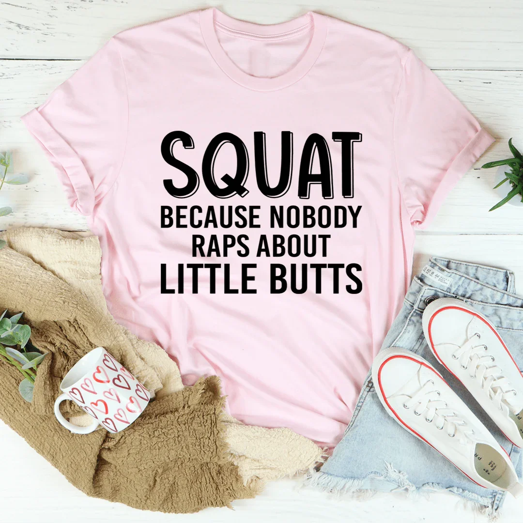 Cheeky Fitness Gym Humor Graphic Tee – \"Squat Because product image 4
