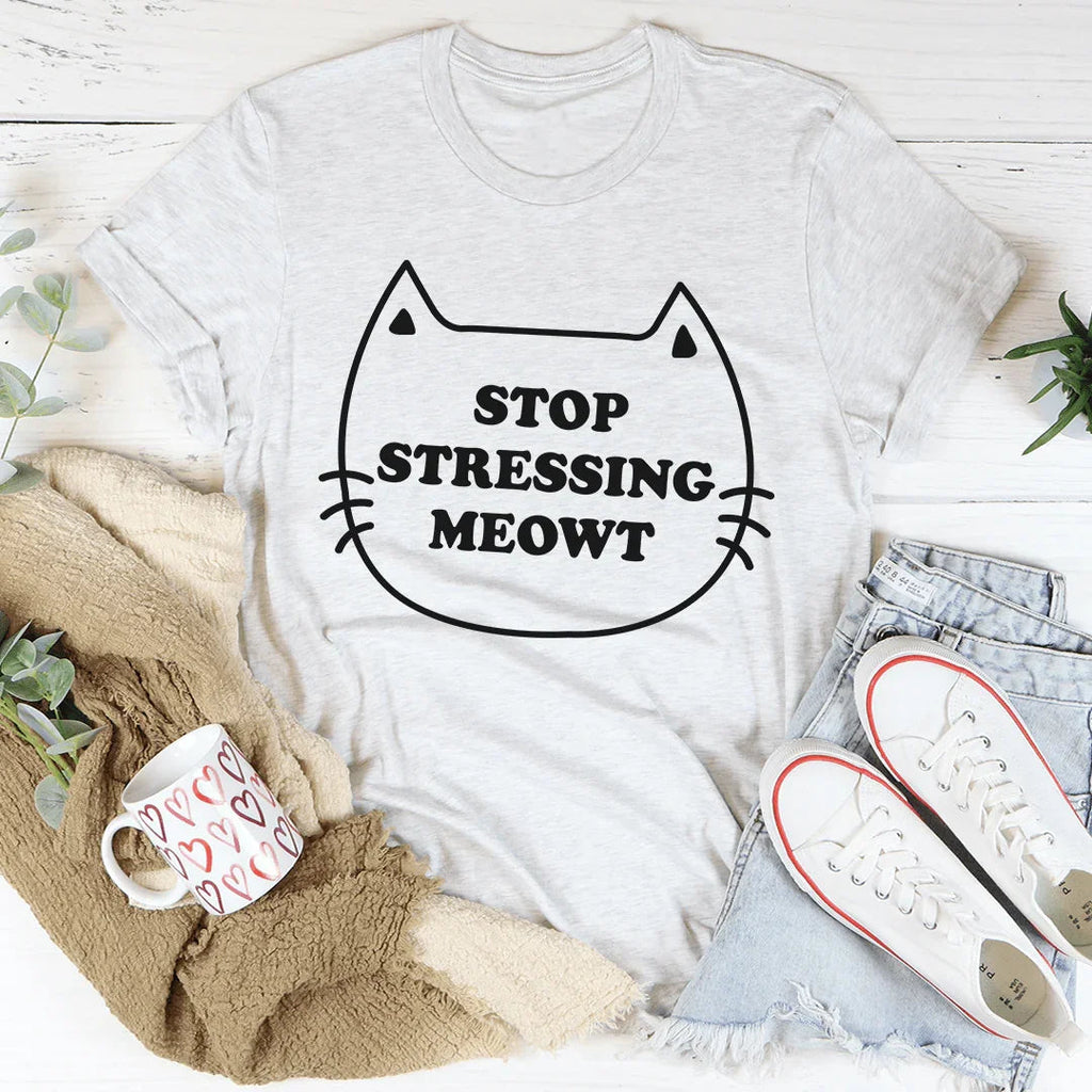 Stop Stressing Meowt Tee product image 3