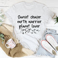 Sunset Chaser Earth Warrior Planet Lover Tee product image 1