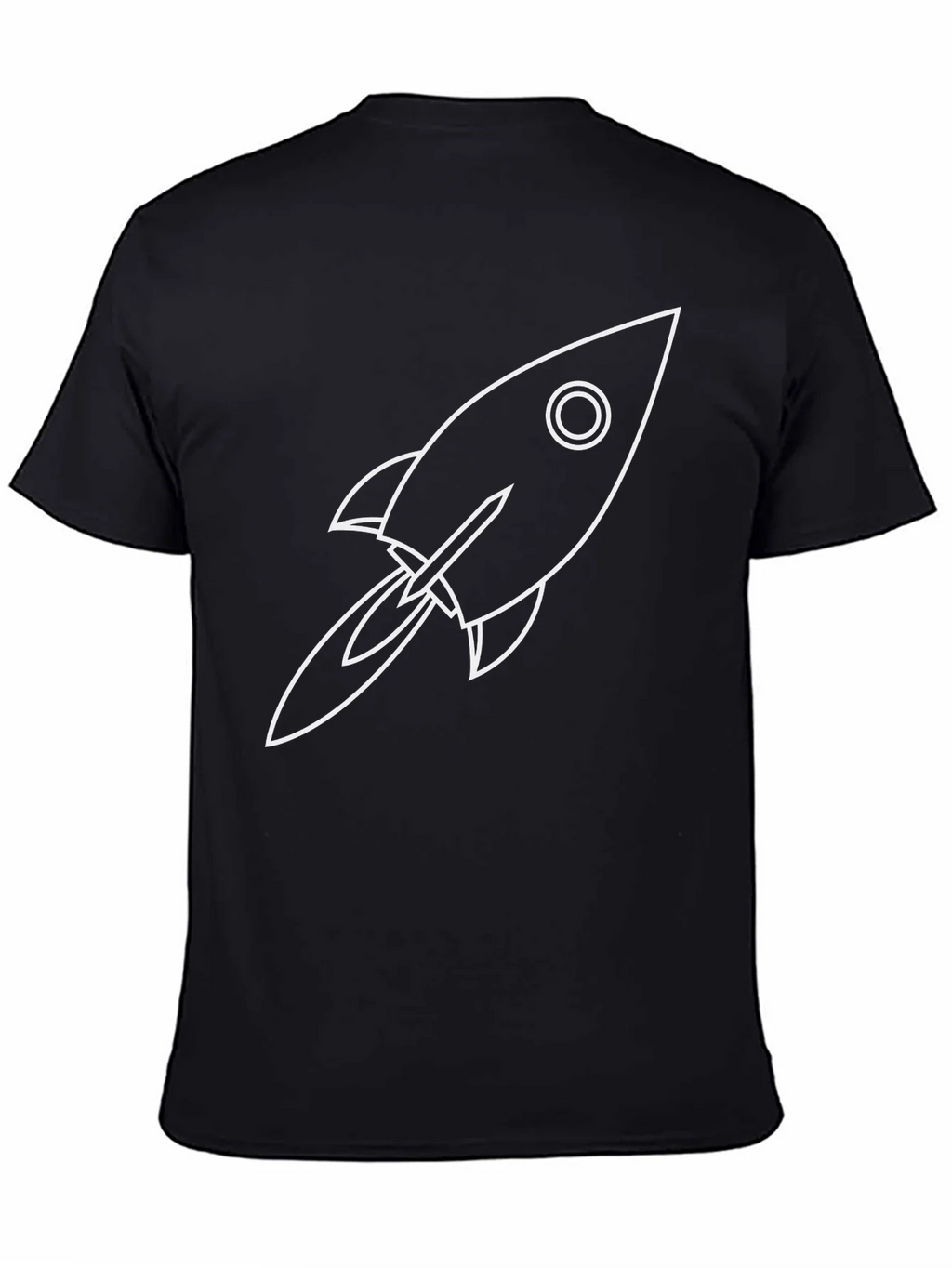Rocket Ship Graphic Black T-Shirt product image 2