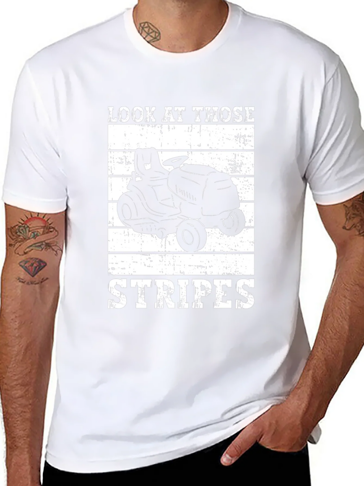 Look At Those Stripes Lawn Mower T-Shirt product image 4