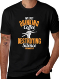 Drummer AF T-Shirt - Drinking Coffee Destroying Silence product image 1