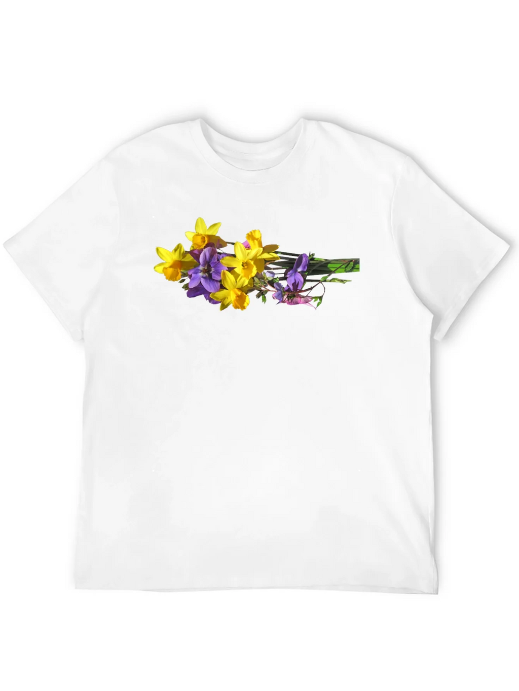 Floral T-Shirt - Daffodils and Violets Graphic Tee product image 2