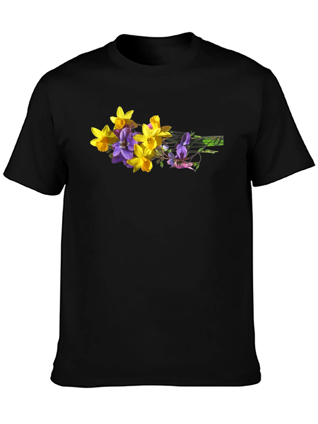 Floral T-Shirt - Daffodils and Violets Graphic Tee product image 1