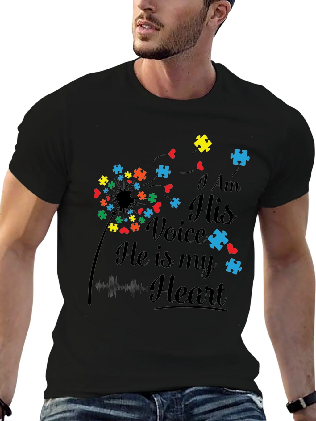 Autism Awareness I Am His Voice T-Shirt product image 3