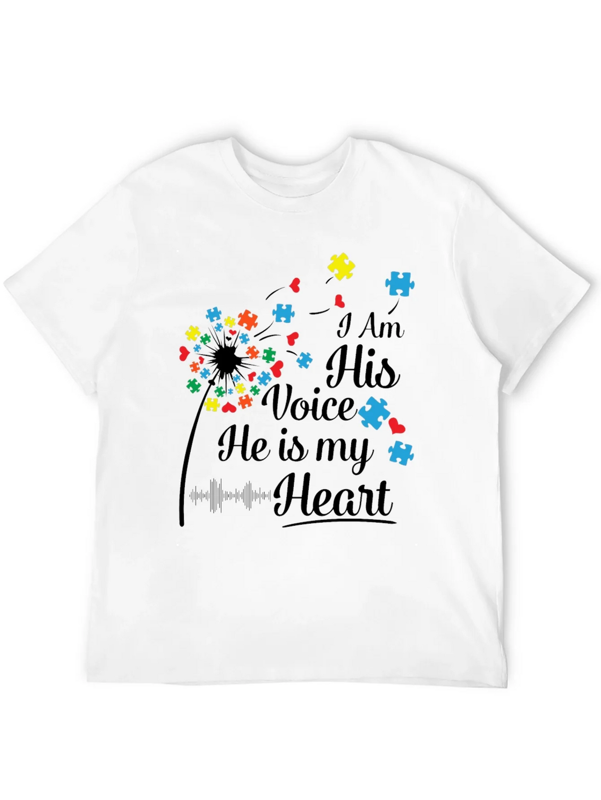 Autism Awareness I Am His Voice T-Shirt product image 7