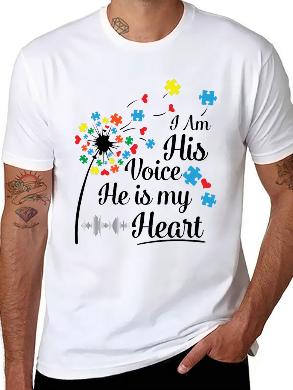 Autism Awareness I Am His Voice T-Shirt product image 4