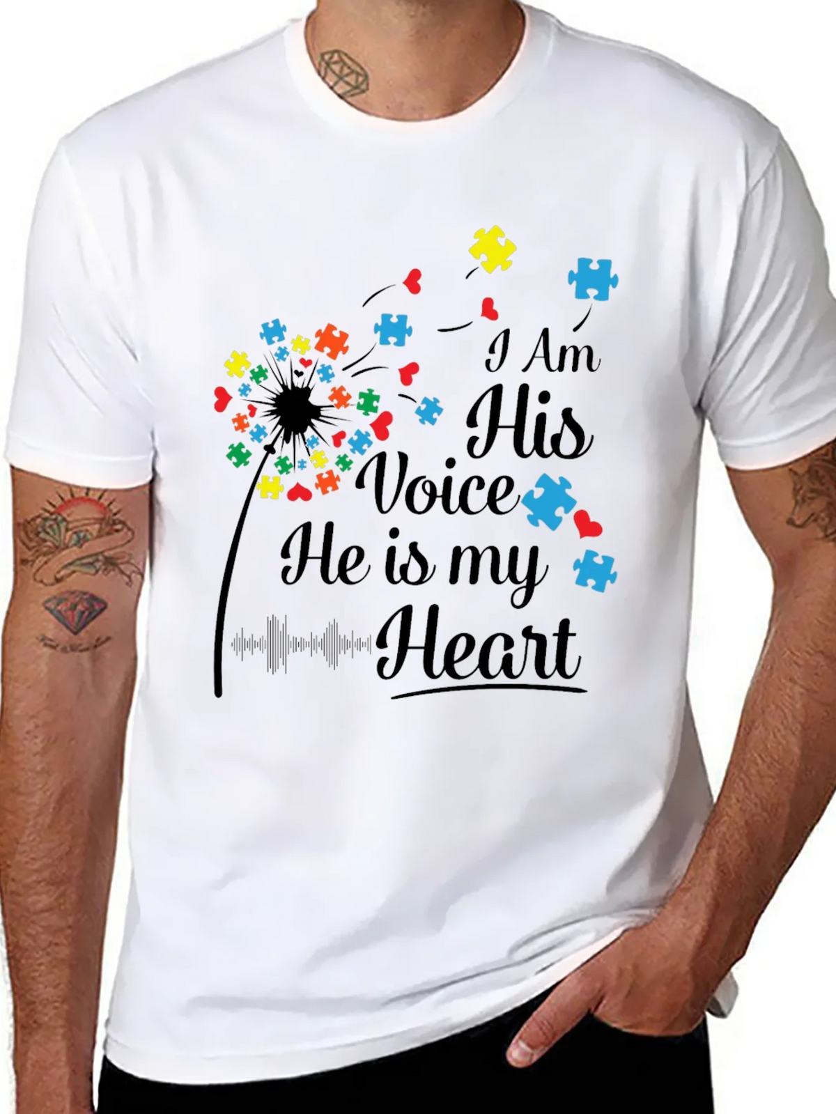 Autism Awareness I Am His Voice T-Shirt product image 4