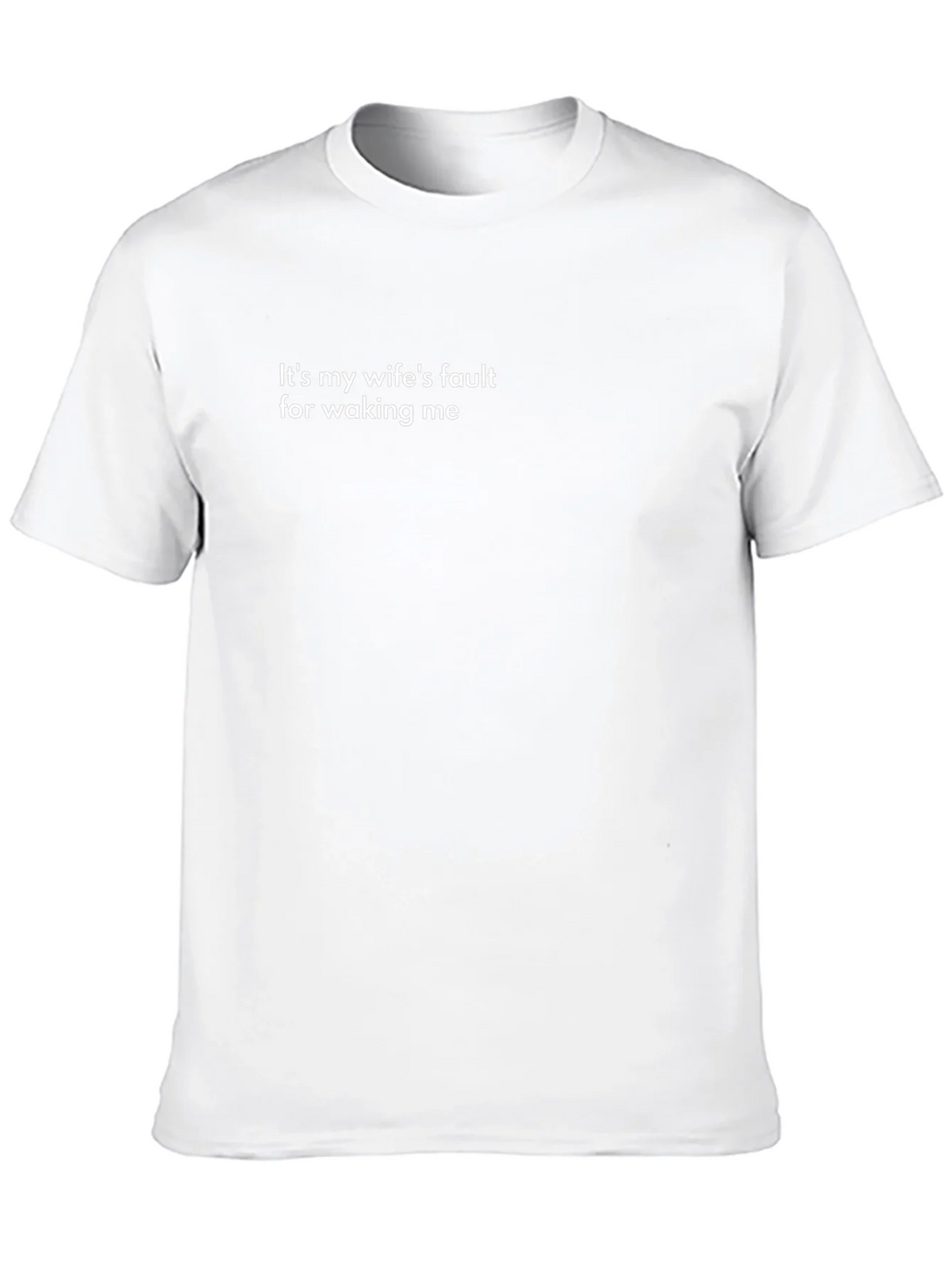 Humorous Its My Wifes Fault Black T-Shirt product image 3